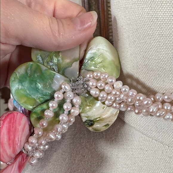 Floral Multicolor Statement Necklace - Picture 5 of 6